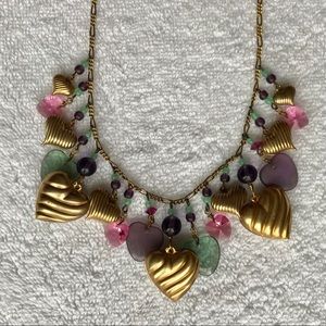 charm style hearts of gold necklace